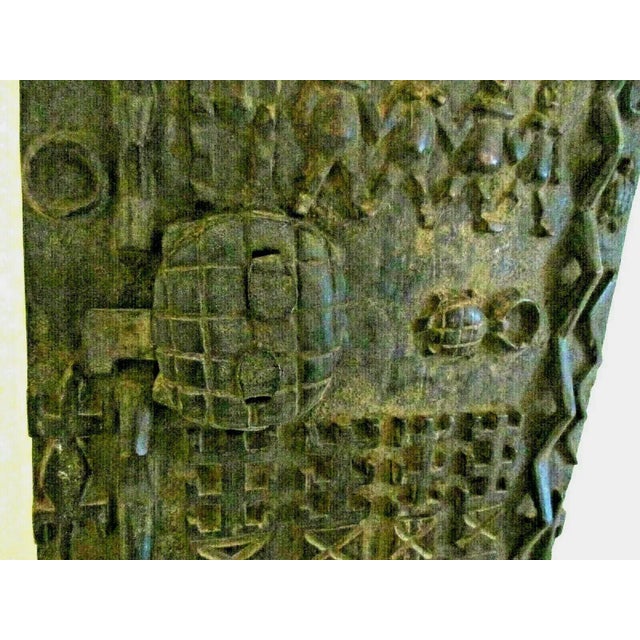 Vintage African Mali Tribal Dogon Wood Door For Sale - Image 4 of 13