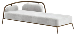 Essex White Velvet Daybed by Javier Gomez