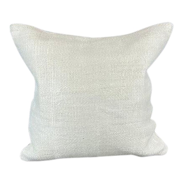 20 x 20 Hemp Pillow Turkish Cushion Natural Grayish White Pillow Cushion Cover For Sale