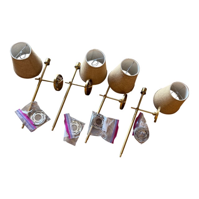 4 Visual Comfort Bryant Sconces --- Long Tail For Sale