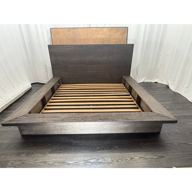 Rh Drifted Reclaimed Oak Panel Bed – King Brown Oak |European Oak | Designed by Nils Verhoeven For Sale - Image 13 of 18