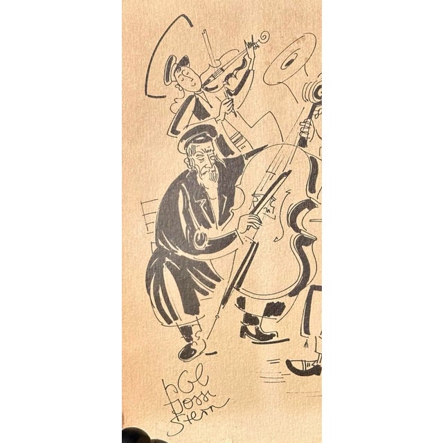 Yossi Stern Pen Drawing – Four-Piece Band, Framed For Sale In Atlanta - Image 6 of 9