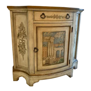 Mid 20th Century Vintage Italian Venetian Console Cabinet Signed