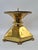 Gold Large Brutalist Brass Candlesticks, Europe, 1970s, Set of 2 For Sale - Image 8 of 11