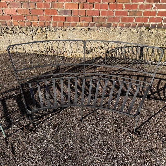 Mid-Century Modern Iron "Ribbon" 5 Piece Sectional Settee Designed by Maurizio Tempestini for John Salterini, Attributed For Sale - Image 10 of 10