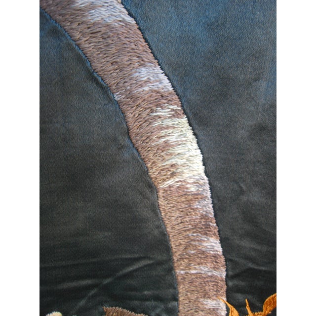 Japanese Silk Embroidery Panel Circa 1920 For Sale - Image 10 of 15