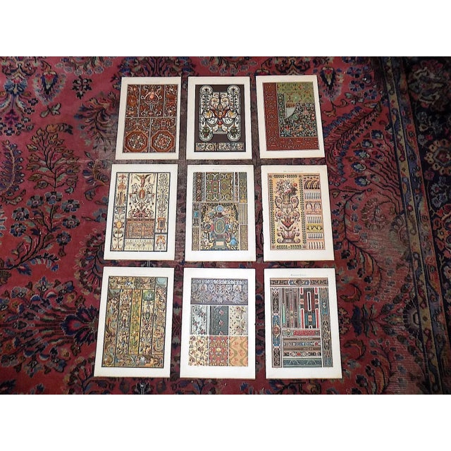 Bronze Antique 19th Century Folio Size Ornamental Design Lithographs - Metallic Inks - Set of 9 For Sale - Image 8 of 9