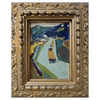 Impressionist Painting, Circa 1890/1900, Barges in the Seine, Oil on Cardboard For Sale