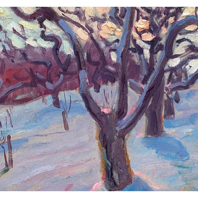 Winter Rural Landscape Painting, Impressionism Art, Ukrainian Artist (1979) 58-62 For Sale - Image 4 of 6