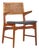 E. Knudsen for Jensen & Lykkegaard Model 48 Mid Century Danish Teak and Cane Dining Arm Chair For Sale