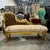 Chaise Lounge French Style Light Brown Velvet With Gold Details For Sale - Image 9 of 10