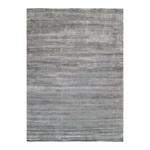 Pasargad Home Transitiona Grey Wool Area Rug- 9'11" X 13'11" For Sale