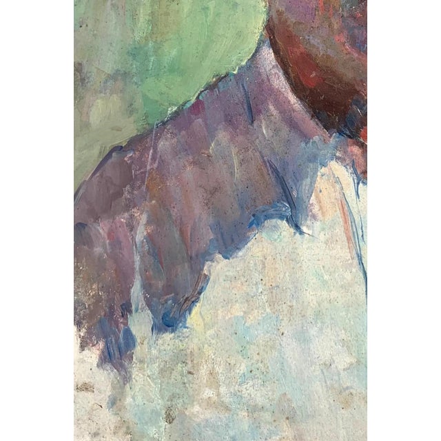 1960s Oil Portrait Painting, Ukrainian Art, 1960s For Sale - Image 5 of 6