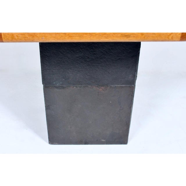 V. Ramburrem African Slate, Brass & Wood Occasional Table, 1980's For Sale - Image 6 of 18