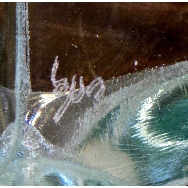 Hand‑Sculpted Abstract Art Glass Sculpture by Yehuda Parnat Uda For Sale - Image 9 of 10