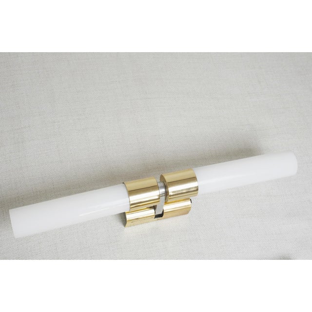 Vintage Italian Murano Glass and Brass Wall Sconce, 1960s For Sale - Image 10 of 11