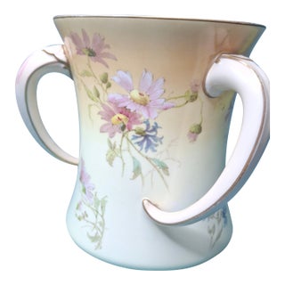 Doulton Burslem Triple Handled Tyg Loving Cup Netilat Yadayim Ritual Cup C. 1891 For Sale