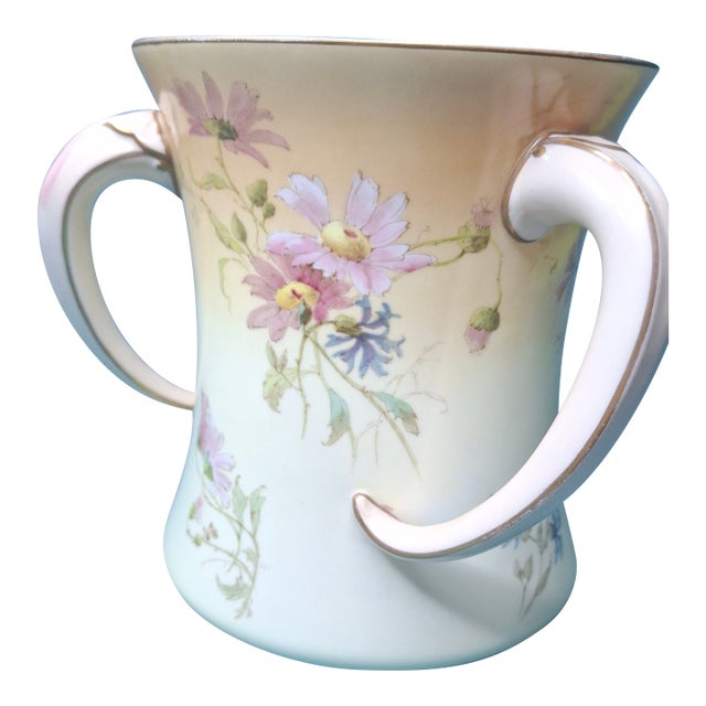 Doulton Burslem Triple Handled Tyg Loving Cup Netilat Yadayim Ritual Cup C. 1891 For Sale
