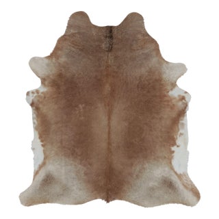 Rug & Kilim’s Large Cowhide Rug in Warm Beige and Brown Tones For Sale