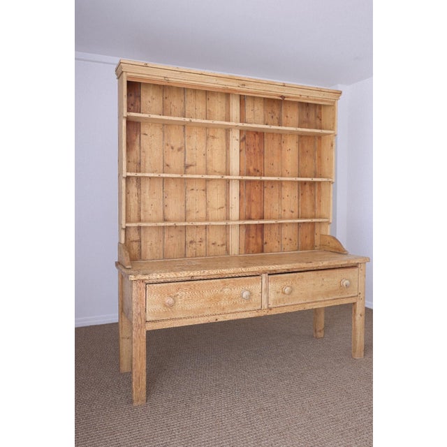 Farmhouse 19th Century Country English Farmhouse Pine Kitchen Dresser For Sale - Image 3 of 9