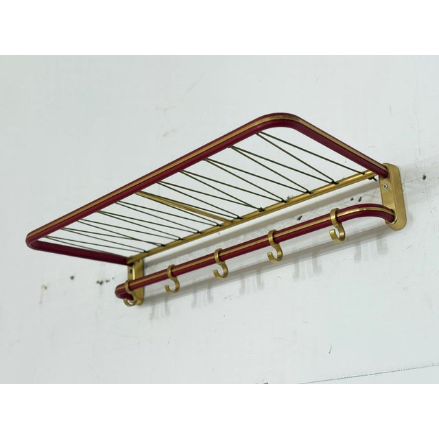 Mid-Century Modern Wall-Mounted Coat Rack, 1960s For Sale - Image 6 of 9