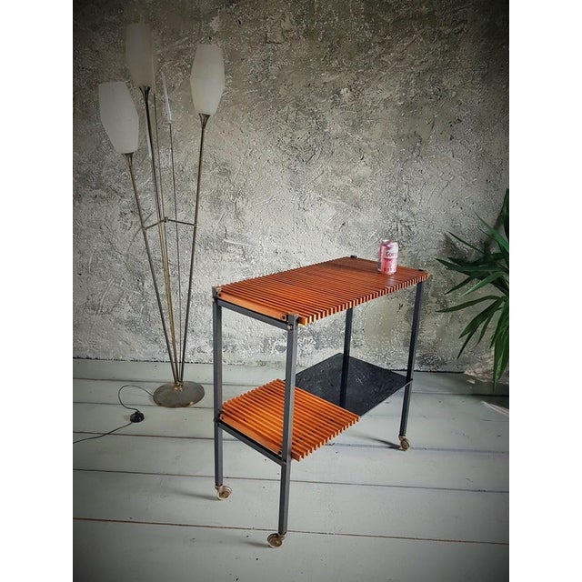 Black Danish Teak Bar Wagon, 1950s For Sale - Image 8 of 18