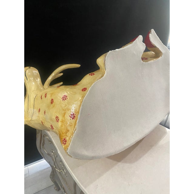 Monumental Surrealist Papier-Mâché Large Sculpture of a Deer by Sergio Bustamante Signed and # 29/100 For Sale - Image 10 of 13