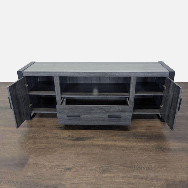 2020s Walker Edison Industrial Modern Wood Tv Stand For Sale - Image 5 of 9