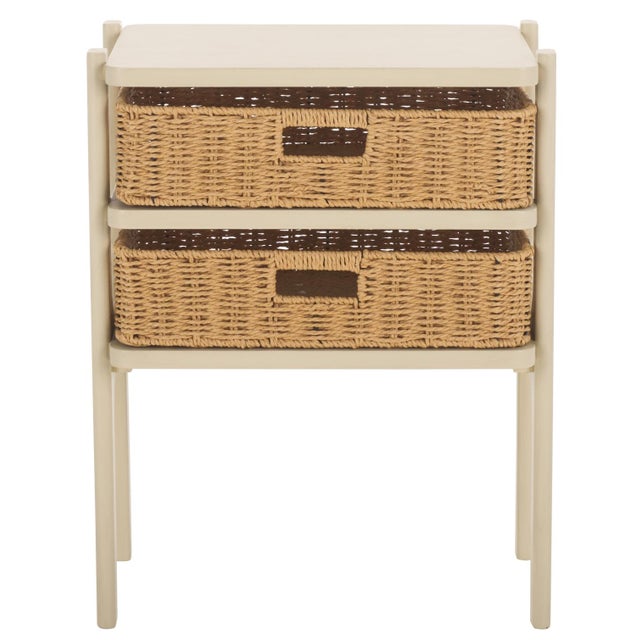 Rozalyn 2 Drawer Accent Table in Sand For Sale - Image 9 of 9