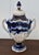 Italian Ceramic Lidded Urn Capodimonte Cobalt Blue Gold Relief Cherubs 70s For Sale - Image 9 of 16