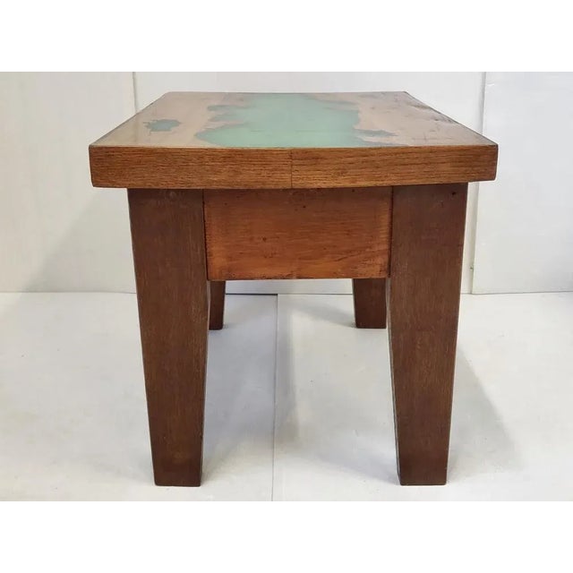 Vintage Brutalist Coffee Table in Epoxy Resin & Oak, 1970s For Sale - Image 9 of 13