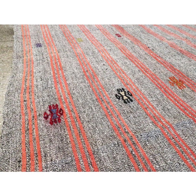 Galerie Shabab Collection Mid-20th Century Handmade Turkish Flat-Weave Kilim Accent Carpet For Sale In New York - Image 6 of 10
