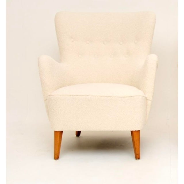 Mid-Century Modern Vintage Swedish Lounge Chair attributed to Folke Ohlsson for Dux, 1950 For Sale - Image 3 of 7