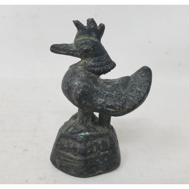 Vintage Six Graduated Opium Weights - Antique Asian - Burma - Bronze - Hintha Bird Duck For Sale - Image 12 of 18