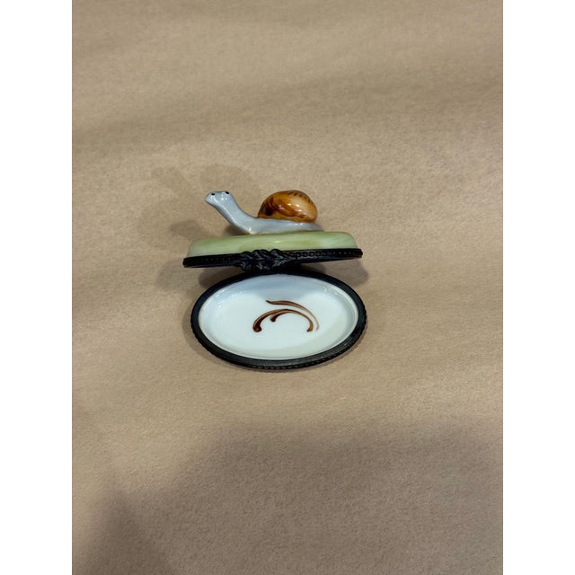Limoges, France Antique Escargot Porcelain Limoges Box For Sale - Image 4 of 4