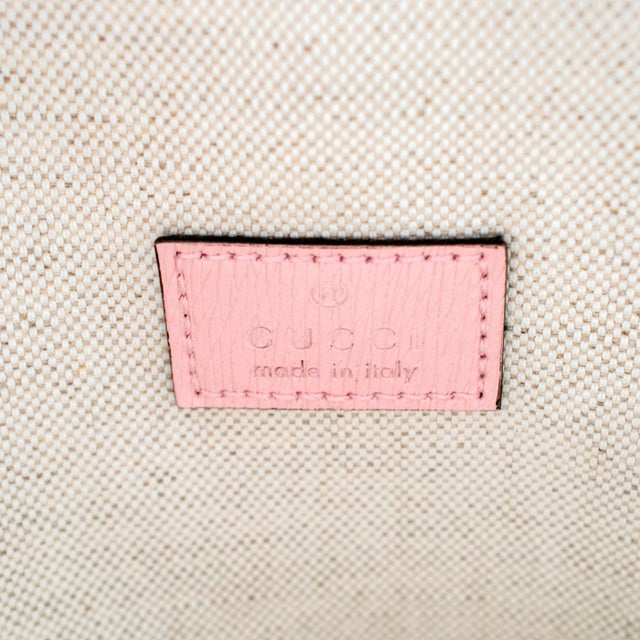 Animal Skin Gucci X Pikarar Kawaii Pink Printed Leather Tote Bag For Sale - Image 7 of 8