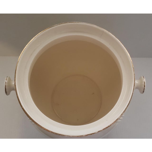 Antique Royal Bonn Franz Anton Mehlem Porcelain Jardinière — Art Nouveau Green Floral Decoration For Sale In Phoenix - Image 6 of 11