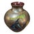 Gold Vintage Studio Hand Blown Iridescent Art Glass Vase For Sale - Image 8 of 8