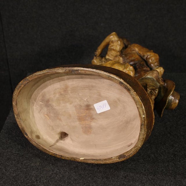 Gallant Scene Sculpture, 1950, Terracotta For Sale - Image 8 of 13