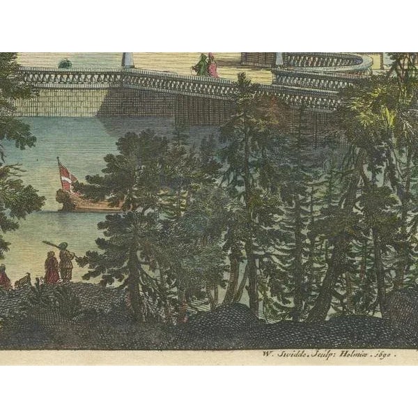 Ericsberg Castle in Swiddes Sweden Ancient and Modern, 1690, Paper For Sale - Image 6 of 7