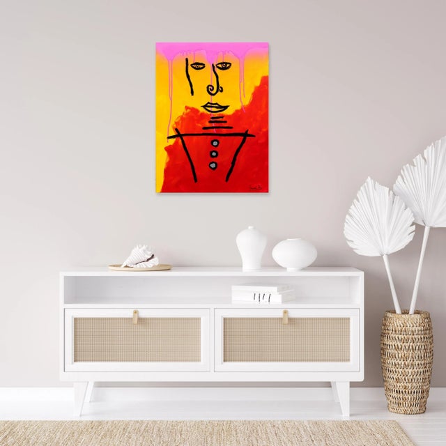 Textile "Big Night Tonight" Original Artwork by Soren Grau For Sale - Image 7 of 10