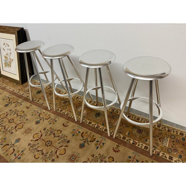 Postmodern Pepe Cortes for Knoll Jamaica Bar Stools, Set of Four For Sale - Image 3 of 12