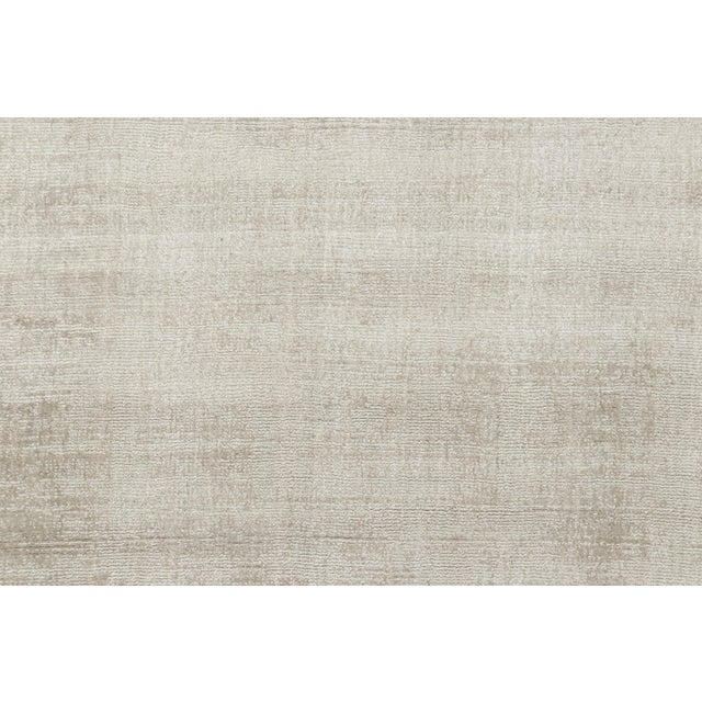 Contemporary Rug & Kilim’s Oversized Contemporary Textural Solid Rug in Light Beige Tones For Sale - Image 3 of 7