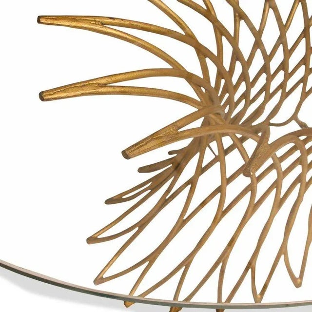 Mid-Century Modern Niermann Weeks Tissage Gilded Dining Table For Sale - Image 3 of 5