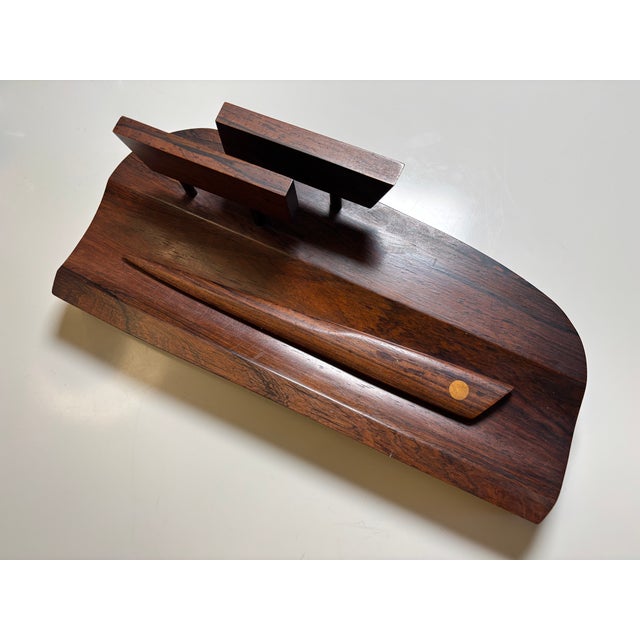 Mid-Century Modern Rosewood Letter Holder from Preben Broste, Denmark, 1950s For Sale - Image 3 of 9