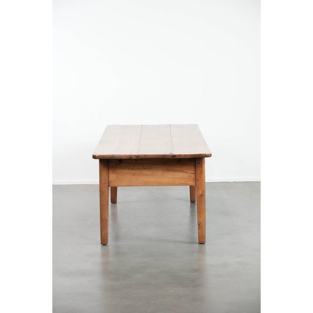 Wood Antique French Fruit Wood Coffee Table with Drawers For Sale - Image 7 of 17