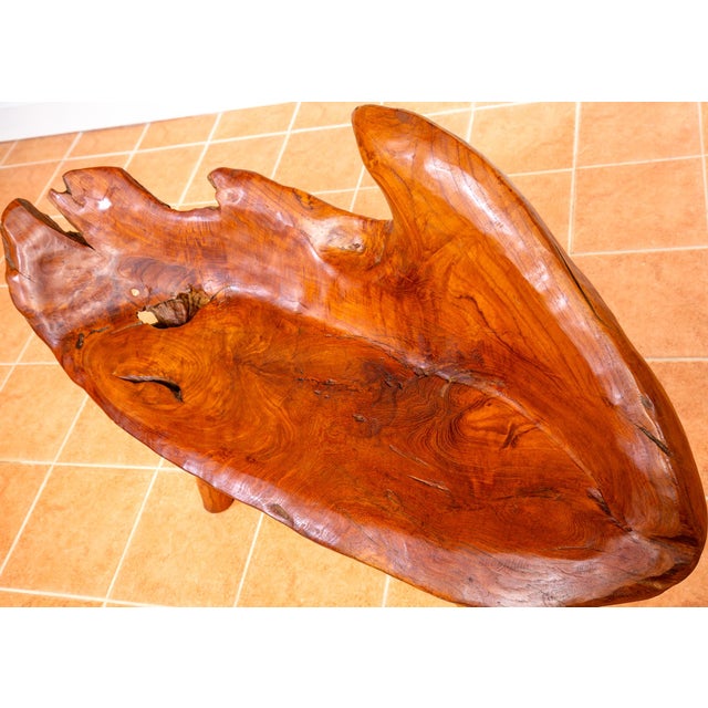 Sculptural Statement Bench in Teak, 1970 For Sale - Image 15 of 18