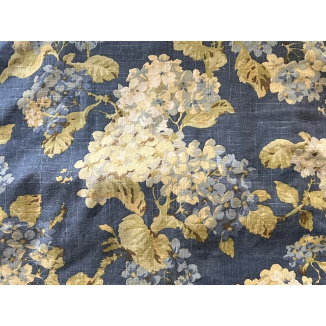 Pair of Waverly Chambray Blue Hydrangea Custom Pillow Shams For Sale In Washington DC - Image 6 of 12