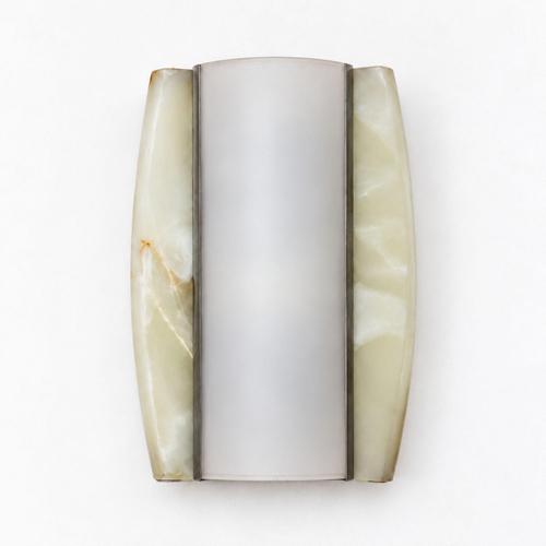 Glass Italian Onyx and Opaline Glass Wall Lights, 1960s, Set of 2 For Sale - Image 7 of 10