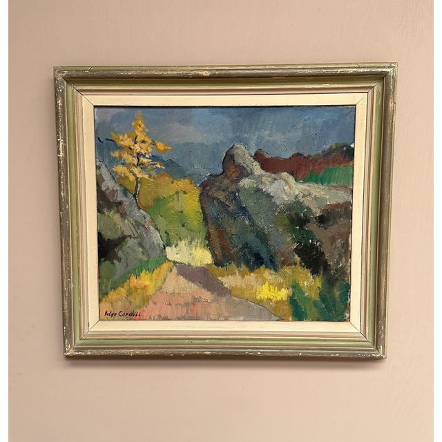 Helge Cardell, Autumn Motif, 1950s, Oil on Canvas For Sale - Image 10 of 18